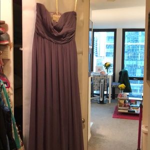 Monique Lhuillier Violet Long Chiffon Gown Sz 10
